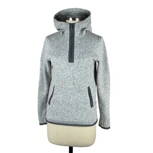 LULULEMON Gray It's Fleecing Cold Pullover Sweater Hooded 1/4 Zip Women's